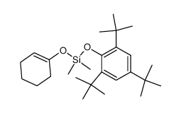 (cyclohex-1-en-1-yloxy)dimethyl(2,4,6-tri-tert-butylphenoxy)silane Structure