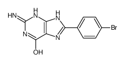 2-amino-8-(4-bromophenyl)-3,7-dihydropurin-6-one Structure