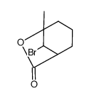 8-bromo-cis-5-methyl-6-oxabicyclo[3.2.1]octan-7-one结构式