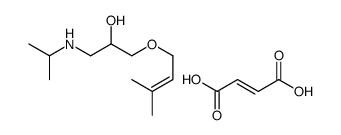 (E)-but-2-enedioic acid,1-(3-methylbut-2-enoxy)-3-(propan-2-ylamino)propan-2-ol结构式
