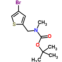 2-Methyl-2-propanyl [(4-bromo-2-thienyl)methyl]methylcarbamate Structure