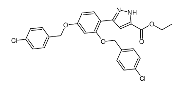 ethyl 3-(2,4-bis(4-chlorobenzyloxy)phenyl)-1H-pyrazole-5-carboxylate Structure
