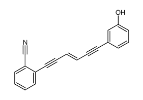 2-[6-(3-hydroxyphenyl)hex-3-en-1,5-diynyl]benzonitrile Structure