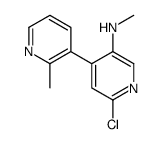 6-chloro-N-methyl-4-(2-methylpyridin-3-yl)pyridin-3-amine结构式