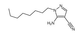 5-amino-1-octylpyrazole-4-carbonitrile结构式