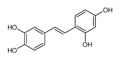 4-[2-(2,4-dihydroxyphenyl)ethenyl]benzene-1,2-diol Structure