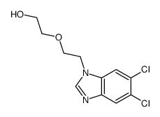2-[2-(5,6-dichlorobenzimidazol-1-yl)ethoxy]ethanol结构式