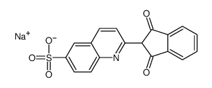 2-(2,3-二氢-1,3-二氧代-1H-茚-2-基)-6-喹啉磺酸钠盐结构式