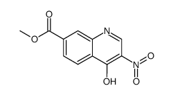 4-hydroxy-3-nitro-quinoline-7-carboxylic acid methyl ester结构式