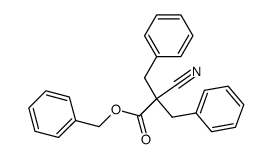 2-benzyl-2-cyano-3-phenyl-propionic acid benzyl ester Structure