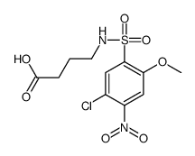 4-[(5-chloro-2-methoxy-4-nitrophenyl)sulfonylamino]butanoic acid Structure