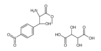 threo-β-hydroxy-O-methyl-4-nitro-3-phenyl-L-alanine hydrogen [R-(R*,R*)]-tartrate结构式