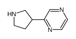 2-pyrrolidin-3-ylpyrazine结构式