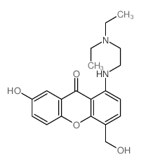 1-((2-(Diethylamino)ethyl)amino)-7-hydroxy-4-(hydroxymethyl)-9H-xanthen-9-one结构式