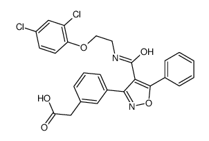 [3-(4-{[2-(2,4-Dichlorophenoxy)ethyl]carbamoyl}-5-phenyl-1,2-oxaz ol-3-yl)phenyl]acetic acid Structure