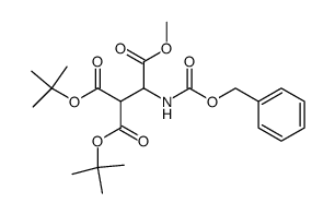 1,1-di-tert-butyl 2-methyl 2-(((benzyloxy)carbonyl)amino)ethane-1,1,2-tricarboxylate Structure