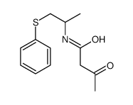 3-oxo-N-(1-phenylsulfanylpropan-2-yl)butanamide结构式