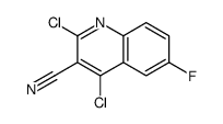 2,4-Dichloro-6-fluoro-3-quinolinecarbonitrile结构式