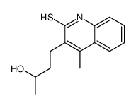 3-(3-hydroxybutyl)-4-methyl-1H-quinoline-2-thione结构式