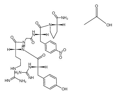 N1-amidino-L-tyrosyl-D-arginylglycyl-L-4-nitrophenylalanyl-L-prolinamide diacetate Structure