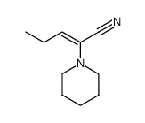 (Z)-2-piperidino-2-pentenenitrile Structure