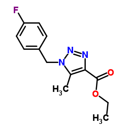 Ethyl 1-(4-fluorobenzyl)-5-methyl-1H-1,2,3-triazole-4-carboxylate picture
