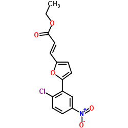 3-[5-(2-CHLORO-5-NITRO-PHENYL)-FURAN-2-YL]-ACRYLIC ACID ETHYL ESTER Structure