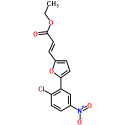 3-[5-(2-CHLORO-5-NITRO-PHENYL)-FURAN-2-YL]-ACRYLIC ACID ETHYL ESTER结构式