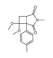 7,7-Dimethoxy-3-methyl-1-p-tolyl-3-aza-bicyclo[3.2.0]heptane-2,4-dione Structure