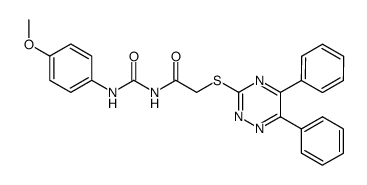 1-[2-(5,6-Diphenyl-[1,2,4]triazin-3-ylsulfanyl)-acetyl]-3-(4-methoxy-phenyl)-urea结构式