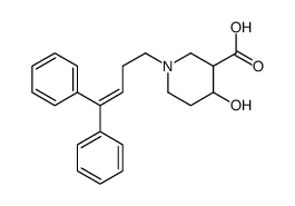 1-(4,4-diphenylbut-3-enyl)-4-hydroxypiperidine-3-carboxylic acid结构式