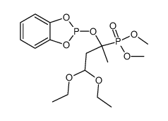 [1-(Benzo[1,3,2]dioxaphosphol-2-yloxy)-3,3-diethoxy-1-methyl-propyl]-phosphonic acid dimethyl ester结构式