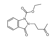 N1-carbethoxy-N2-(3-oxobutyl)indazolone结构式