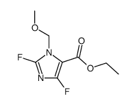 ethyl 1-(methoxymethyl)-2,4-difluoroimidazole-5-carboxylate结构式