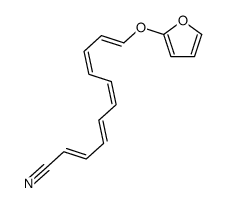 11-(furan-2-yloxy)undeca-2,4,6,8,10-pentaenenitrile结构式