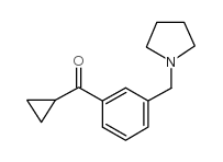 CYCLOPROPYL 3-(PYRROLIDINOMETHYL)PHENYL KETONE structure