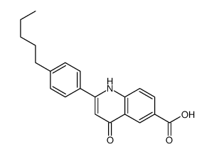 4-oxo-2-(4-pentylphenyl)-1H-quinoline-6-carboxylic acid结构式