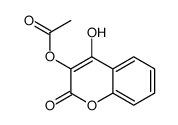 (4-hydroxy-2-oxochromen-3-yl) acetate Structure