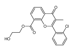 beta-hydroxyethyl 2'-chloro-3-methylflavone-8-carboxylate结构式