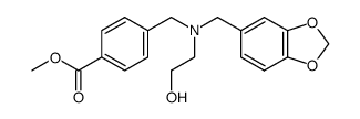 methyl 4-{[(1,3-benzodioxol-5-ylmethyl)(2-hydroxyethyl)amino]methyl}benzoate结构式