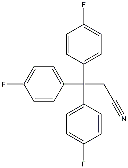 3,3,3-tris(4-fluorophenyl)propanenitrile structure