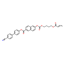 4'-Cyano-4-biphenylyl 6-({[4-(acryloyloxy)butoxy]carbonyl}oxy)-2-naphthoate结构式