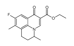 Ethyl 6,7-Dihydro-5,8-dimethyl-9-fluoro-1-oxo-1H,5H-benzo[i,j]quinolizine-2-carboxylate结构式