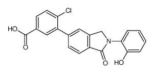 4-chloro-3-[2-(2-hydroxyphenyl)-1-oxo-2,3-dihydroisoindol-5-yl]benzoic acid结构式