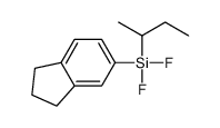 butan-2-yl-(2,3-dihydro-1H-inden-5-yl)-difluorosilane结构式