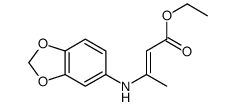 ethyl 3-(1,3-benzodioxol-5-ylamino)but-2-enoate结构式