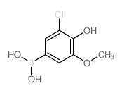 3-氯-4-羟基-5-甲氧基苯硼酸结构式