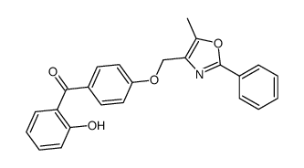 (2-hydroxyphenyl){4-[(5-methyl-2-phenyl-1,3-oxazol-4-yl)methoxy]phenyl}methanone结构式