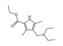 4-diethylaminomethyl-3,5-dimethyl-pyrrole-2-carboxylic acid ethyl ester Structure