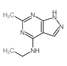 N-ethyl-3-methyl-2,4,8,9-tetrazabicyclo[4.3.0]nona-2,4,7,10-tetraen-5-amine Structure